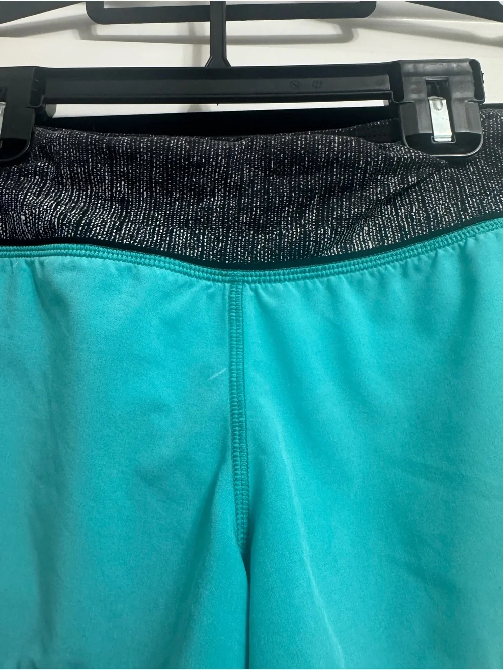 Lululemon Run Speed Short 2.5” LR 4-Way Stretch Teal Turquoise Gray Black 6